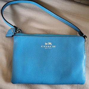 Blue Coach Wristlet